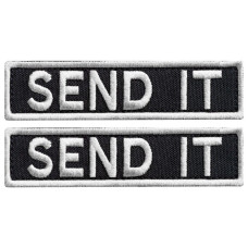 Набір шевронів 2 шт. з липучкою Send it 10x2,5 см вишитий патч шеврон нашивка