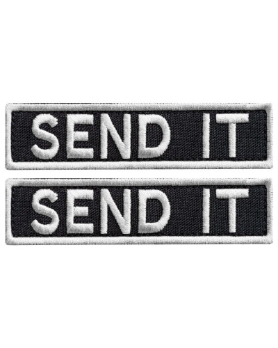 Набір шевронів 2 шт. з липучкою Send it 10x2,5 см вишитий патч шеврон нашивка