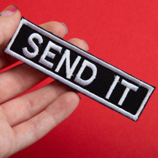 Набір шевронів 2 шт. з липучкою Send it 10x2,5 см вишитий патч шеврон нашивка