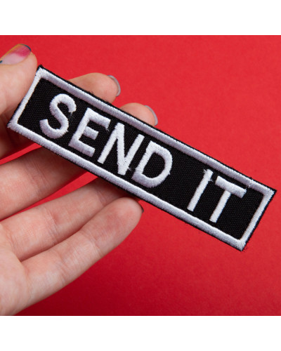 Набір шевронів 2 шт. з липучкою Send it 10x2,5 см вишитий патч шеврон нашивка