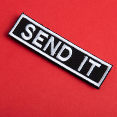 Набір шевронів 2 шт. з липучкою Send it 10x2,5 см вишитий патч шеврон нашивка