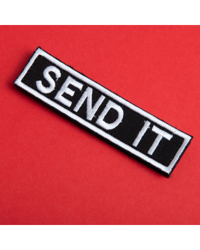 Набір шевронів 2 шт. з липучкою Send it 10x2,5 см вишитий патч шеврон нашивка