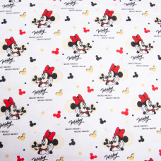 Тканина фланель бавовна, 180 см, 155 г/м2, дитячий принт 10-0676 RED, м'яка тканина для постільної білизни