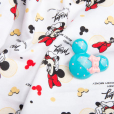 Тканина фланель бавовна, 180 см, 155 г/м2, дитячий принт 10-0676 RED, м'яка тканина для постільної білизни