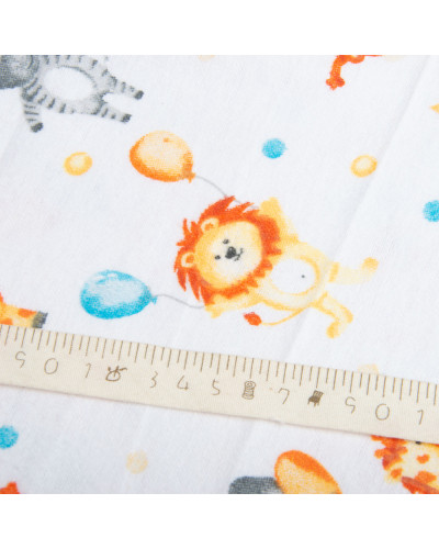 Тканина фланель бавовна, 180 см, 155 г/м2, дитячий принт 10-0673 ORANGE, м'яка тканина для постільної білизни
