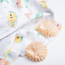 Тканина фланель бавовна, 180 см, 155 г/м2, дитячий принт 10-0667 MULTI, м'яка тканина для постільної білизни