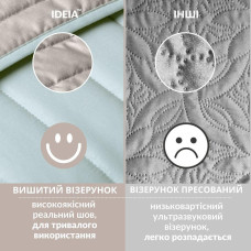 Покривало на ліжко 220х240 см IDEIA, двостороннє, якісна стібка, мікрофібра