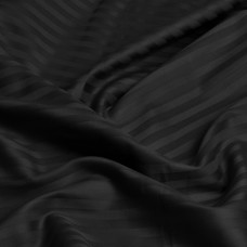 Постільний комплект євро сатин IDEIA у смужку бавовна натуральна тканина набір постільний чорний