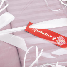 Постільний комплект євро сатин IDEIA у смужку бавовна натуральна тканина набір постільної пудри