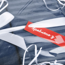 Постільний комплект євро сатин IDEIA у смужку бавовна натуральна тканина набір постільного джинсу