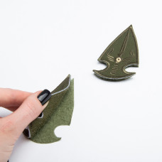 Набір шевронів 2 шт. з липучкою "Батальйон Фенікс, 9 рота", хакі, 5х9 см, вишитий патч, нашивка