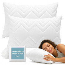 Набір подушок 2 шт 50х70 см IDEIA з блискавкою, антиалергенне волокно, гіпоалергенна подушка