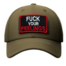 Набір шевронів 2 шт. з липучкою Fuck Your Feelings 5х8 см червоний, вишита патч нашивка, шеврон