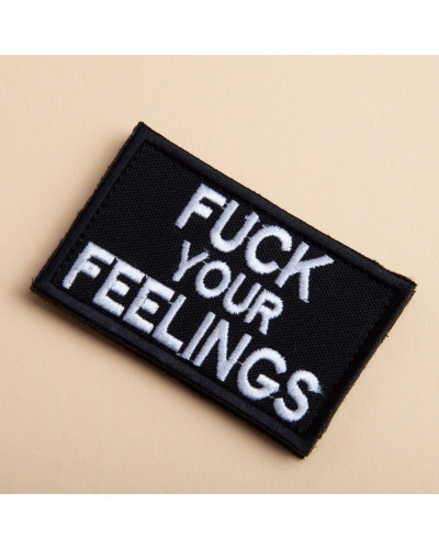 Набір шевронів 2 шт. з липучкою Fuck Your Feelings 5х8 см, вишита патч нашивка, шеврон