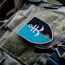 Набір шевронів 2 шт. на липучці 35 ОБрМП 8,6х10 см вишитий патч нашивка шеврон