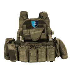 Набір шевронів 2 шт. на липучці 35 ОБрМП 8,6х10 см вишитий патч нашивка шеврон