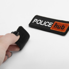 Набір шевронів 2 шт. на липучці Police hub 8,6х3,2 см вишитий патч нашивка шеврон поліції, Поліцейський Хаб