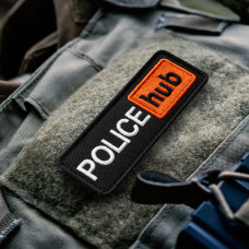 Набір шевронів 2 шт. на липучці Police hub 8,6х3,2 см вишитий патч нашивка шеврон поліції, Поліцейський Хаб