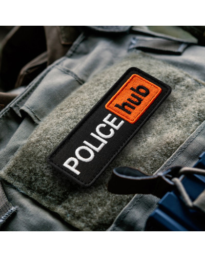 Набір шевронів 2 шт. на липучці Police hub 8,6х3,2 см вишитий патч нашивка шеврон поліції, Поліцейський Хаб