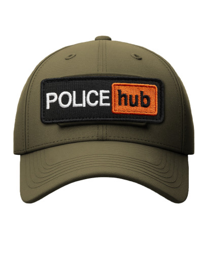 Набір шевронів 2 шт. на липучці Police hub 8,6х3,2 см вишитий патч нашивка шеврон поліції, Поліцейський Хаб