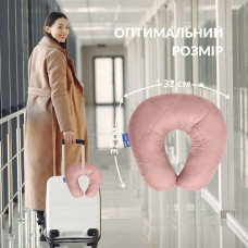 Подушка рогаток для подорожей ТМ IDEIA Travel 32х32 см беж