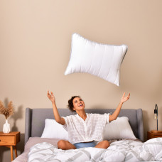 Набір подушок 2 шт 50х70 см IDEIA LINE антиалергенне волокно з блискавкою біла, холофайбер