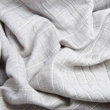 Тканина Муслін бавовна 3х шарова, 245 см, 210 гр/м2 сіра смуга, бавовняна, натуральна бавовна, жата