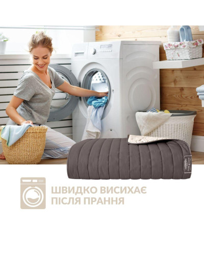Покривало на ліжко 220х240 см і 2 шт подушка декор із вишивкою IDEIA двостороннє, міцне стьобання тканини