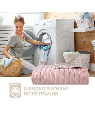 Покривало на ліжко 220х240 см та 2 шт подушка 45х45 см декор з вишивкою IDEIA двостороннє, міцна стібка тканини