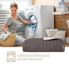 Покривало на ліжко 220х240 см Люкс IDEIA двостороннє, міцна стібка тканини, антиалергенне волоконо беж