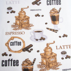 Тканина полотенна вафельна, 50 см, 145 г/м2, для кухонних рушників, серветок, домашнього текстилю, кави беж