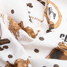 Тканина полотенна вафельна, 50 см, 145 г/м2, для кухонних рушників, серветок, домашнього текстилю, кави беж