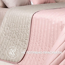 Покривало на ліжко 220х240 см Люкс IDEIA двостороннє, міцна стібка тканини, антиалергенне волоконо пудра