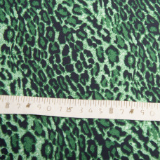 Тканина для одягу Атлас шовк з малюнком, 145 см, 90 г/м2, ніжна, легка тканина Ліона зелена