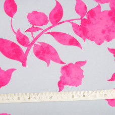 Тканина для одягу Атлас шовк з малюнком, 145 см, 90 г/м2, ніжна, легка тканина Ангела рожева