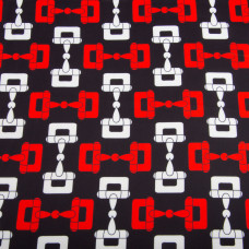 Тканина для одягу Атлас шовк з малюнком, 145 см, 90 г/м2, ніжна, легка тканина хермес