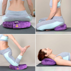 Подушка Болстер для йоги та медитації IDEIA з гречаною лушпиною, йога, гречана лушпиння, 46х25х10 см