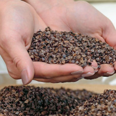 Подушка Болстер для йоги та медитації IDEIA з гречаною лушпиною, йога, гречана лушпиння, 46х25х10 см