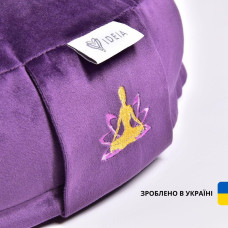 Подушка Болстер для йоги та медитації IDEIA з гречаною лушпиною, йога, гречана лушпиння, 46х25х10 см