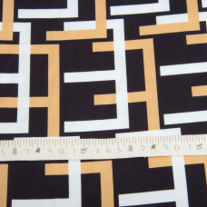 Тканина для одягу Атлас шовк з малюнком, 145 см, 90 г/м2, ніжна, легка тканина фенді