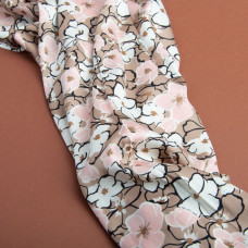 Тканина для одягу Атлас шовк з малюнком, 145 см, 90 г/м2, ніжна, легка тканина беатріс