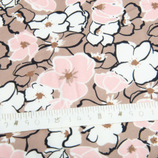Тканина для одягу Атлас шовк з малюнком, 145 см, 90 г/м2, ніжна, легка тканина беатріс