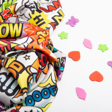 Тканина для одягу Атлас шовк з малюнком, 145 см, 90 г/м2, ніжна, легка тканина месенджер