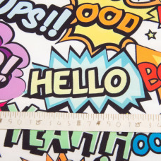 Тканина для одягу Атлас шовк з малюнком, 145 см, 90 г/м2, ніжна, легка тканина месенджер