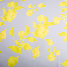 Тканина для одягу Атлас шовк з малюнком, 145 см, 90 г/м2, ніжна, легка тканина Ангела лимон