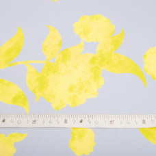 Тканина для одягу Атлас шовк з малюнком, 145 см, 90 г/м2, ніжна, легка тканина Ангела лимон