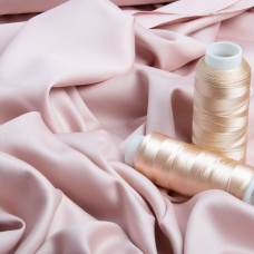 Тканина сатин для постільної білизни однотонна, щіл 130 г/м2 210 ТС, бавовна, 240 см V-38 пудра