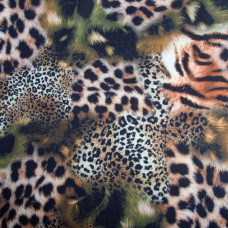 Тканина для одягу Атлас шовк з малюнком, 145 см, 90 г/м2, ніжна, легка тканина Ліонелла