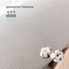 Подушка з наволочкою NORDIC+ для відпочинку та сну 40х140 см IDEIA з блискавкою антиалергенна сіра