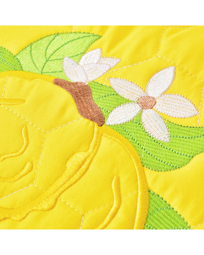Подушка декоративна 40х40 Лимони IDEIA з вишивкою антиалергенна жовта